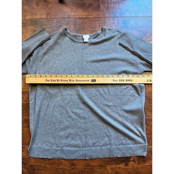 Chicos Cashere Blend Long Sleeve Pull Over Crew Neck Soft Cozy Simple Sweater M - Picture 3 of 6